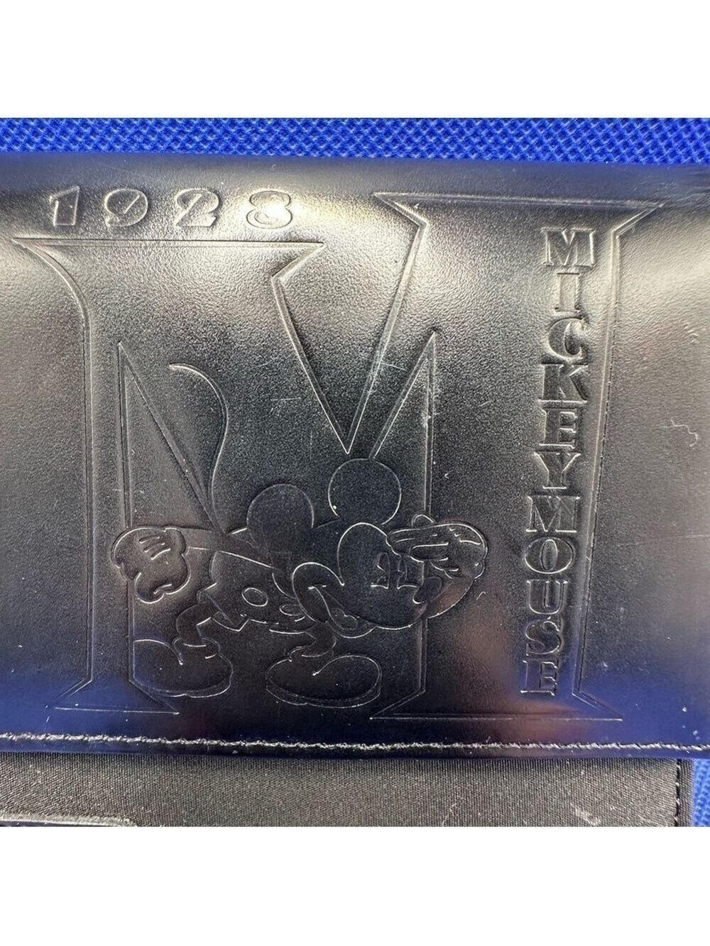 Vintage Disney Mickey Mouse 1928 Wallet Black with Mouse Ears Zipper - Picture 2 of 16